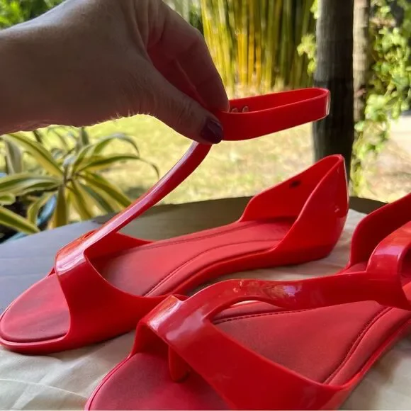 Melissa Women's Sandals 🌺 Coral 🌺 size 8 - Picture 3 of 8